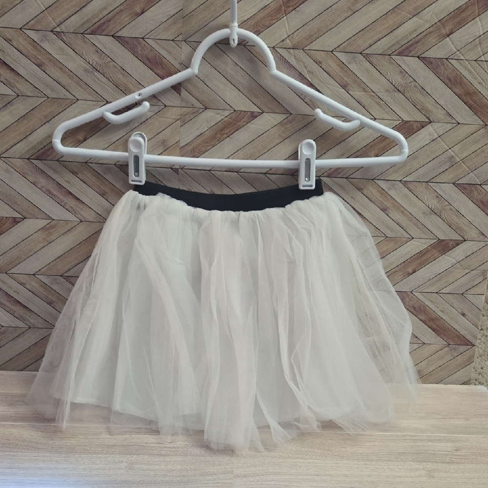 Girl White Ballet Mesh Tutu Dance Halloween Costume Birthday Party Dress-up 5-6Y